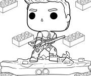 Coloriage Hawkeye Funko Pop simple