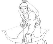 Coloriage et dessins gratuit Hawkeye imprimable à imprimer