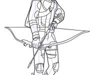 Coloriage et dessins gratuit Hawkeye l'expert archer à imprimer