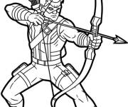 Coloriage Hawkeye le guerrier expert en archer