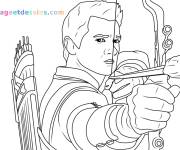 Coloriage Hawkeye membre de Avengers