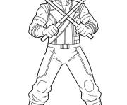 Coloriage Hawkeye montre ses pouvoirs