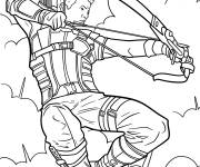 Coloriage Hawkeye par Jeremy Renner