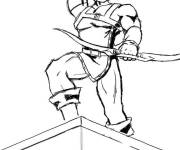 Coloriage Hawkeye pr&ecirc;t &agrave; tirer le fl&egrave;che