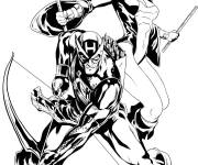 Coloriage Hawkeye recoit son renfort