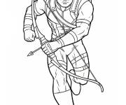 Coloriage Hawkeye se pr&eacute;cipite