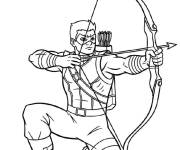 Coloriage Hawkeye simple