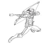 Coloriage Hawkeye tire le fl&egrave;che