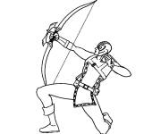 Coloriage Hawkeye vise en haut