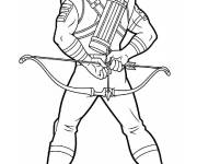 Coloriage Hawkeye vue de derri&egrave;re