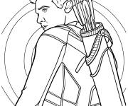 Coloriage Jeremy Renner dans le r&ocirc;le de Clint Barton