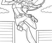 Coloriage Kate Bishop et son arme sp&eacute;cial