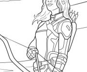Coloriage Kate Bishop expert de archer