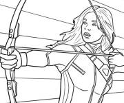 Coloriage Kate Bishop lance le fl&egrave;che