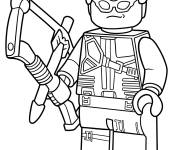 Coloriage Lego Hawkeye pour enfant