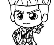 Coloriage et dessins gratuit Petite figurine de Hawkeye à imprimer