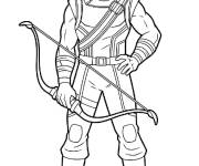 Coloriage Portrait de Hawkeye