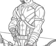 Coloriage Pose classique de Hawkeye
