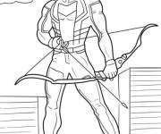 Coloriage Pose confiante de Hawkeye