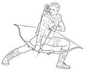 Coloriage Pouvoir exceptionnel de Hawkeye