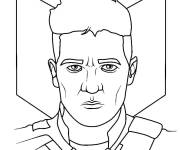Coloriage T&ecirc;te de Hawkeye