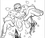 Coloriage et dessins gratuit Héros de Films Aquaman à imprimer