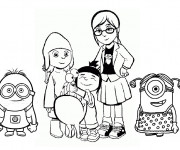 Coloriage et dessins gratuit Héros de Films Les Minions à imprimer