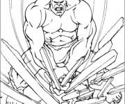 Coloriage Héro Hulk rouge
