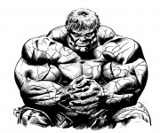Coloriage Hulk Artistique