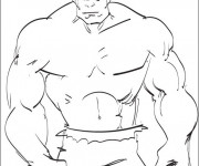 Coloriage Hulk au crayon