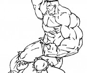 Coloriage Hulk dessin animé