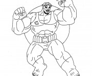 Coloriage Hulk simplifié