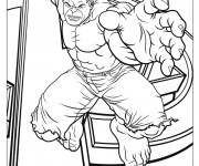 Coloriage Hulk vert Avengers