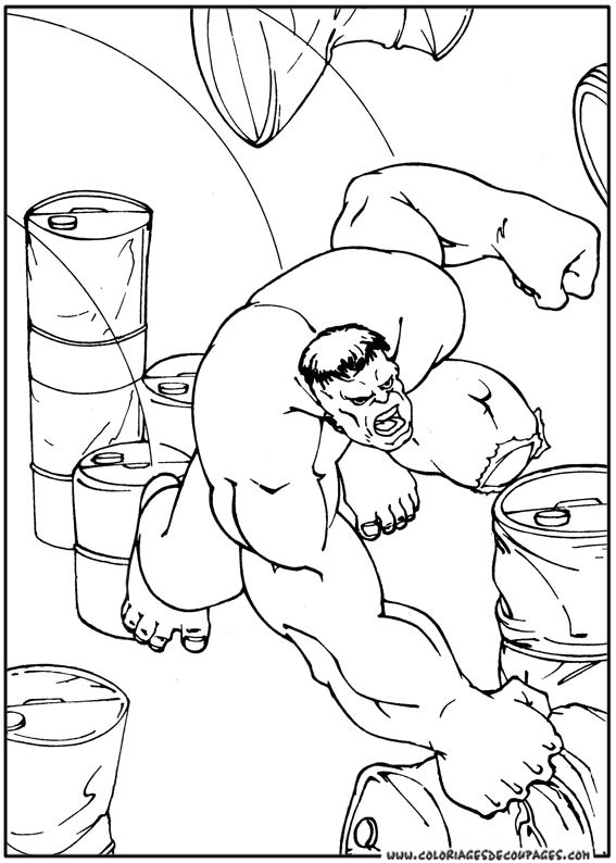 Coloriage et dessins gratuits Le Géant Hulk Avengers à imprimer