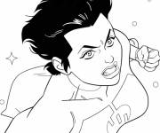 Coloriage Anissa en volant
