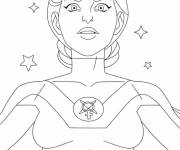 Coloriage Atom Eve &agrave; motif en &eacute;toiles