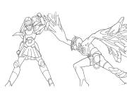 Coloriage Atom Eve au combat