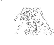 Coloriage Atom Eve avec son amie