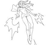 Coloriage Atom Eve dans le champ d'energie