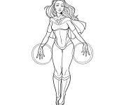 Coloriage Atom Eve en bouclier