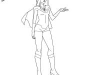 Coloriage Atom Eve en tenu de superh&eacute;ros