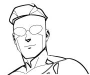 Coloriage et dessins gratuit Invincible and Atom Eve souriant à imprimer
