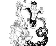Coloriage Invincible au combat l&eacute;gendaire