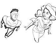 Coloriage et dessins gratuit Invincible avec Atom Eve à imprimer