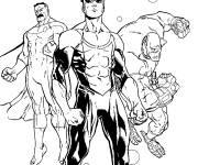 Coloriage Invincible avec Omni man, Allen