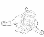 Coloriage Invincible en &eacute;quipement d'astronaute