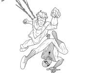 Coloriage Invincible et Spider-Man