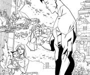 Coloriage Invincible l&egrave;ve son masque