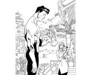 Coloriage Invincible qui se sent triste