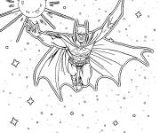 Coloriage Invincible Superh&eacute;ros volant dans l'espace